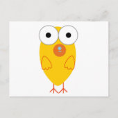 Funny Yellow Bird Briefkaart (Voorkant)