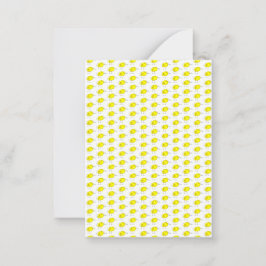 Funny Yellow Birds Doodle Notitiekaartje