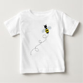 Funny Yellow Black Bumble bee Baby T-Shirt (Voorkant)