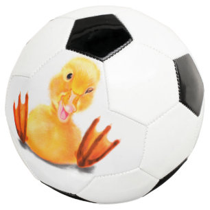 Funny Yellow Duck Playful Wink - Hallo Smile Voetbal