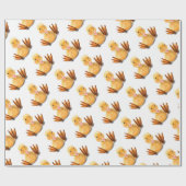Funny Yellow Duck Playful Wink Happy Smile Cadeaupapier (Vlak)