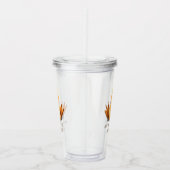 Funny Yellow Duck Playful Wink Happy Smile Cartoon Acryl Drinkbeker (Rechts)