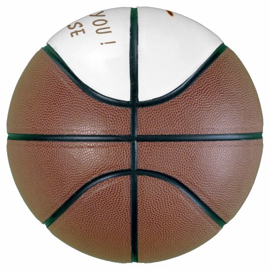 Funny Yellow Duck Playful Wink Happy Smile Cartoon Basketbal (Rechts)