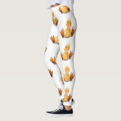 Funny Yellow Duck Playful Wink Happy Smile Cartoon Leggings (Links)