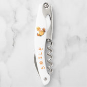 Funny Yellow Duck Playful Wink - Happy Smile Kurkentrekker (Achterkant)