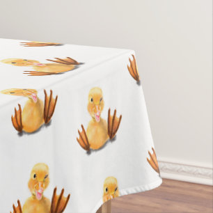 Funny Yellow Duck Playful Wink - Happy Smile Tafelkleed
