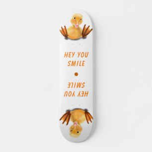Funny Yellow Duck Playful Wink - Hey glimlach Persoonlijk Skateboard