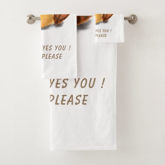 Funny Yellow Duck Playful Wink Smile - aangepaste Bad Handdoek (Insitu)