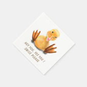 Funny Yellow Duck Playful Wink Smile - aangepaste  Servet (Hoek)