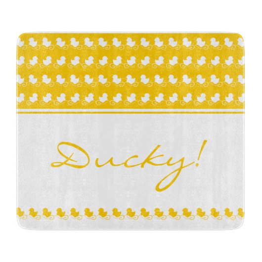 Funny yellow ducky snijboard snijplank (Voorkant)