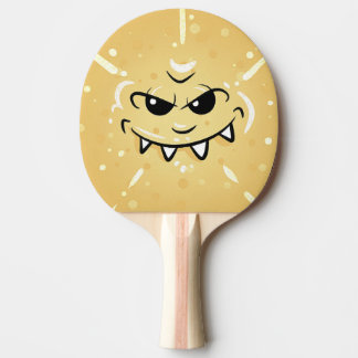 Funny Yellow Face met Sneaky Smile Tafeltennisbatje