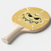 Funny Yellow Face met Sneaky Smile Tafeltennisbatje (Voorkant Gekanteld)
