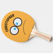Funny Yellow Face Novelty, gepersonaliseerde naam Tafeltennisbatje (Zijkant)