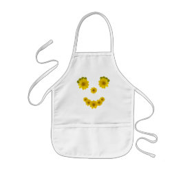 Funny Yellow Flower Bright Eyed Smile Kinder Schort