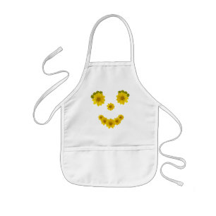 Funny Yellow Flower Bright Eyed Smile Kinder Schort