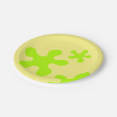 Funny yellow green slime kinder party papieren bordje (Gekanteld)