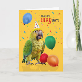 Funny Yellow Head Amazon Parrot Birthday Humor Kaart