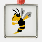 Funny Yellow Jacket Primitive Art Metalen Ornament (Voorkant)