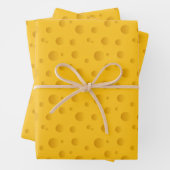 Funny yellow kaas slice Wrapping Paper Sheets (In situ)