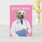 Funny Yellow Lab Doctor's Orders genezen en krijge Kaart (Gele Bloem)
