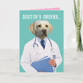 Funny Yellow Lab Doctor's Orders genezen en krijge Kaart (Voorkant)