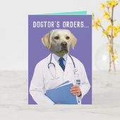 Funny Yellow Lab Doctor's Orders genezen en krijge Kaart (Gele Bloem)