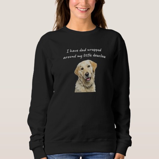 funny yellow lab dog have dad wrapped around dewcl trui (Voorkant)