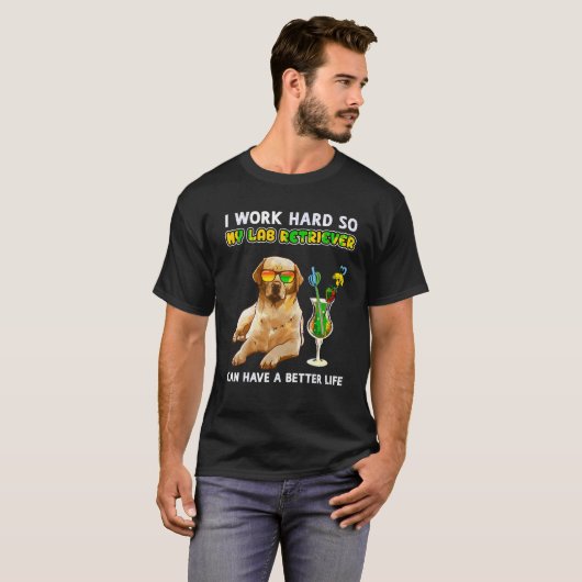 Funny Yellow Lab Shirt Labrador Retriever Lover T (Voorkant volledig)