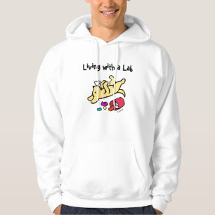 Funny Yellow Labrador Cartoon Hoodie