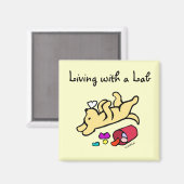 Funny Yellow Labrador Cartoon Magneet (Voorkant / Achterkant)