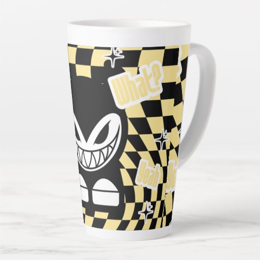Funny Yellow Labubou-Inspired Mug | Cute Bold Latte Mok (Rechterhoek)