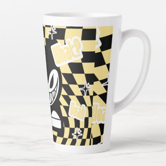 Funny Yellow Labubou-Inspired Mug | Cute Bold Latte Mok (Rechts)