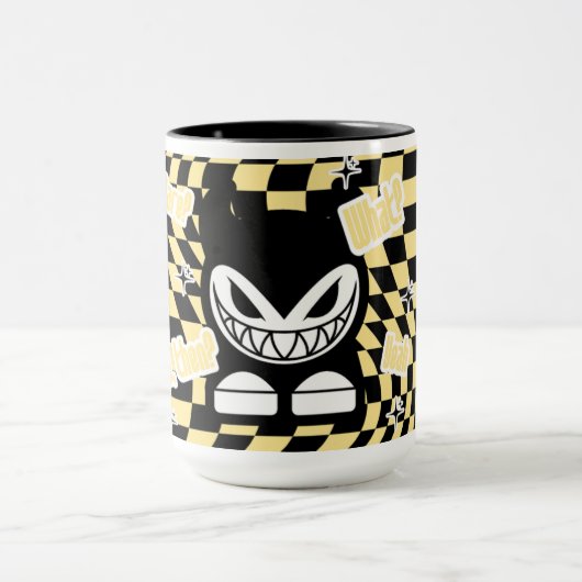 Funny Yellow Labubou-Inspired Mug | Cute Bold Mok (Midden)