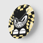 Funny Yellow Labubou-Inspired Ronde Klok (Hoek)