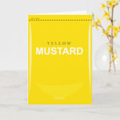 Funny Yellow Mustard Birthday Card Kaart (Gele Bloem)