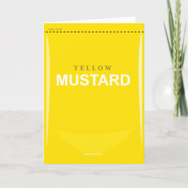 Funny  Yellow Mustard Birthday Card Kaart
