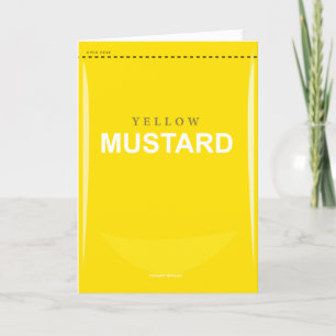 Funny  Yellow Mustard Birthday Card Kaart