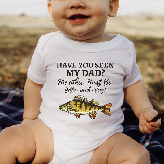 Funny Yellow Perch Vist pap Fish Gift Baby Romper