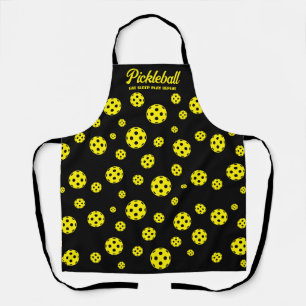 Funny yellow pickleball All-Over Print BBQ Apron Schort