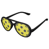 Funny yellow pickleball party shades zonnebril (Gekanteld)