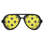 Funny yellow pickleball party shades zonnebril (Voorkant)