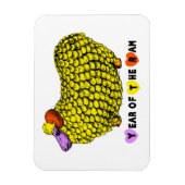 Funny Yellow Ram Chinese Year Zodiac Birthday HPM Magneet (Verticaal)