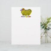 Funny Yellow Ram Chinese Year Zodiac Birthday LH (Staand voorkant)