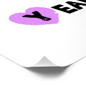 Funny Yellow Ram Chinese Year Zodiac Birthday SqP Poster (Hoek)