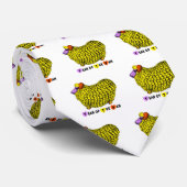 Funny Yellow Ram Chinese Year Zodiac Birthday Tie Stropdas (Opgerold)