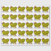 Funny Yellow Ram Chinese Year Zodiac Birthday WP Cadeaupapier (Vlak)