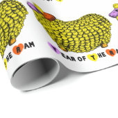 Funny Yellow Ram Chinese Year Zodiac Birthday WP Cadeaupapier (Rol Hoek)