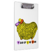 Funny Yellow Ram Chinese Year Zodiac Clipboard Klembord (Rechts)