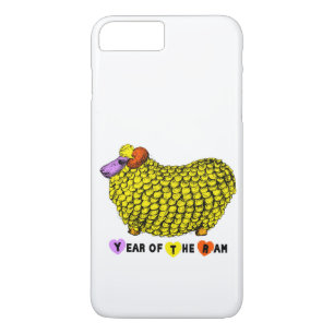 Funny Yellow Ram Chinese Year Zodiac iPhone iPhone 8/7 Plus Hoesje
