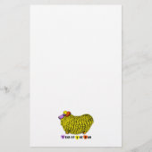 Funny Yellow Ram Chinese Year Zodiak Stationery Briefpapier (Voorkant)